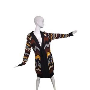 Missoni Target Women's size XL Chevron Long Grungecore Western Cardigan Sweater